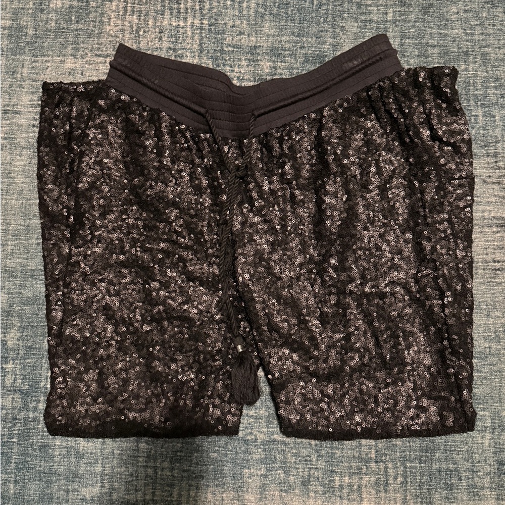 Amuse black sequins mason jogger